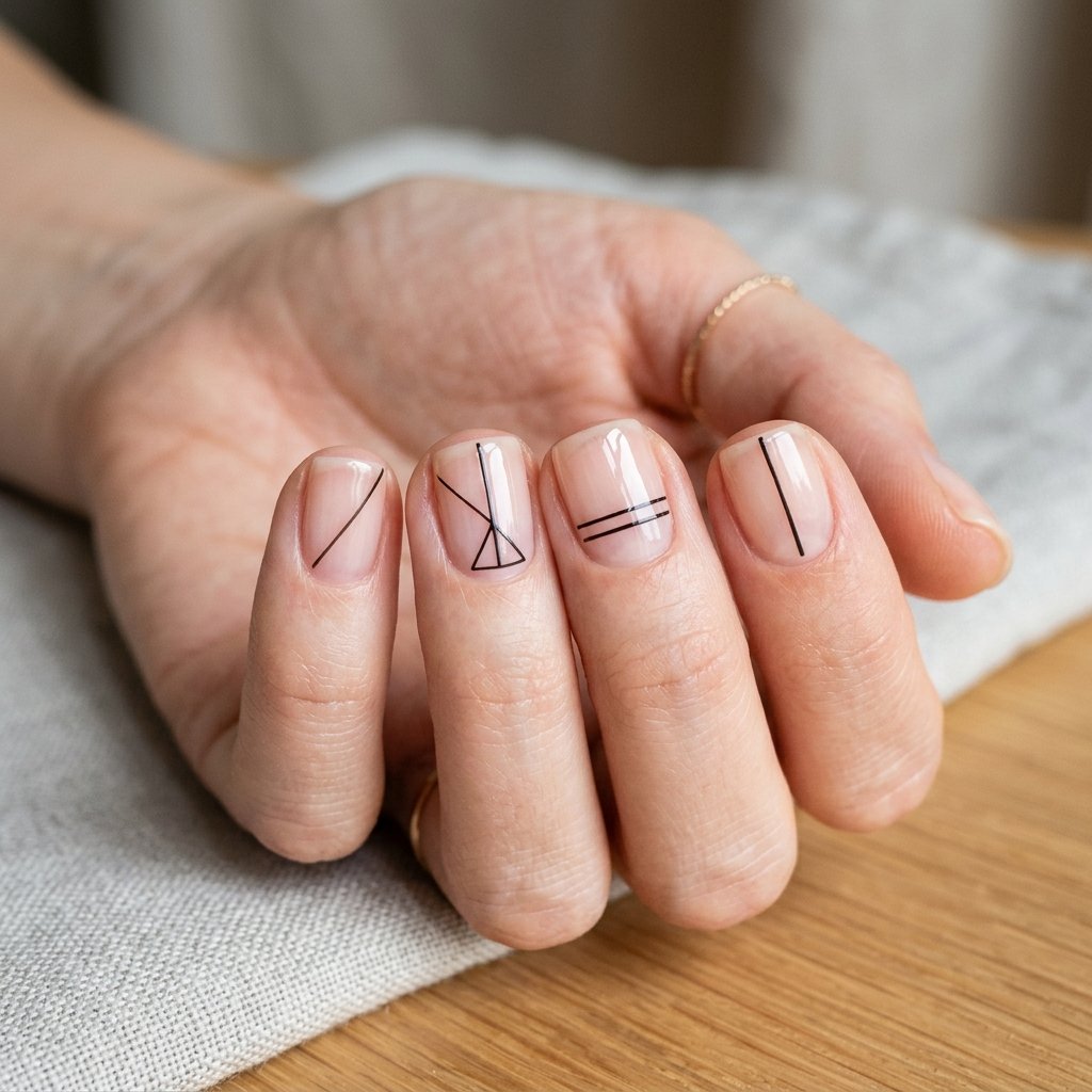 Negative Space Short Nail Ideas