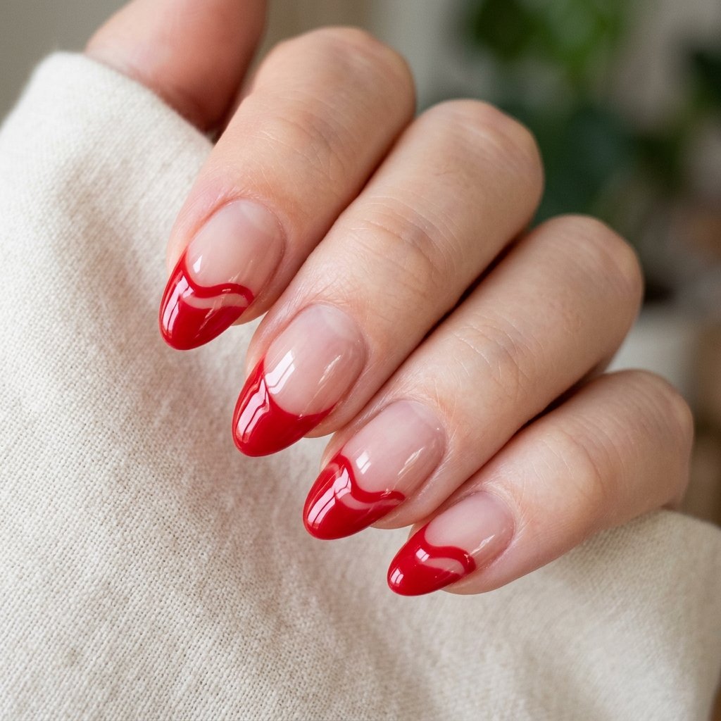 Glossy Candy Apple Swirl Edges