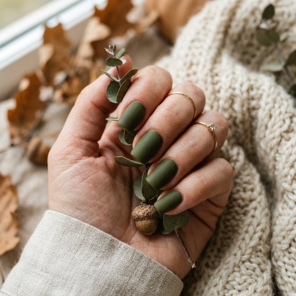Olive Green Nail Ideas