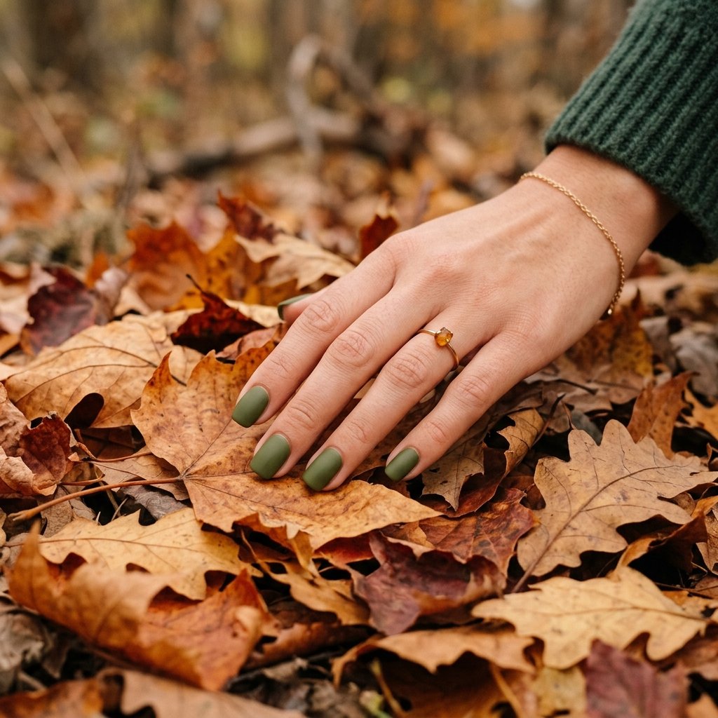 Olive Green Nail Ideas
