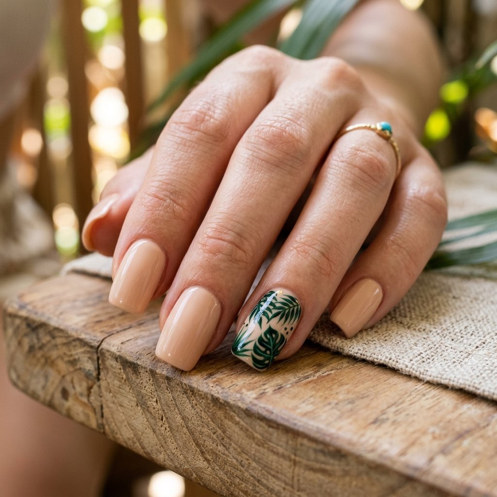 Palm Leaf Nail Ideas