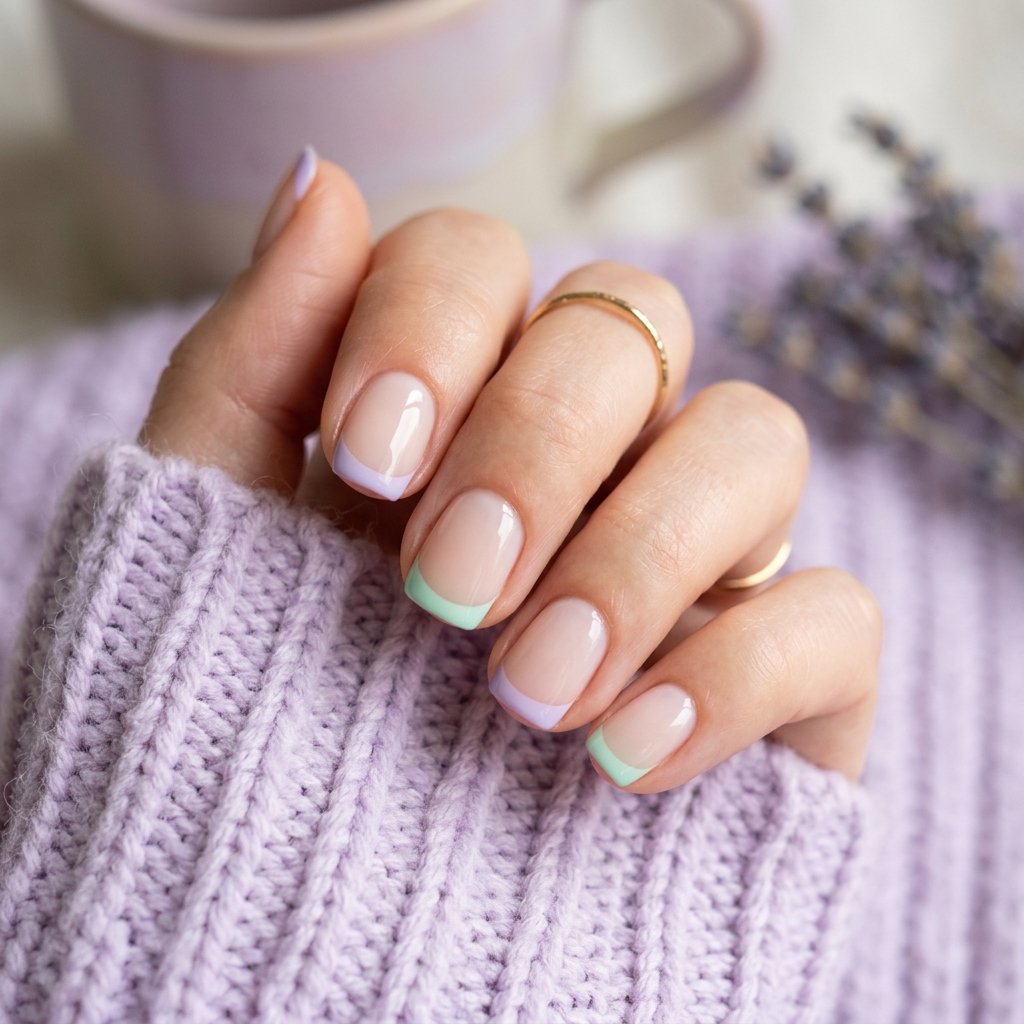 Pastel French Tip Nail Ideas