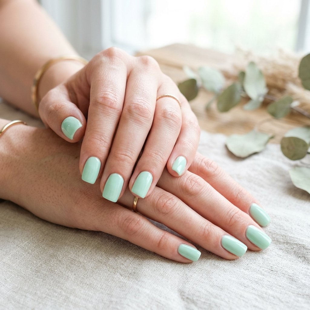 Pastel Jade Nail Ideas