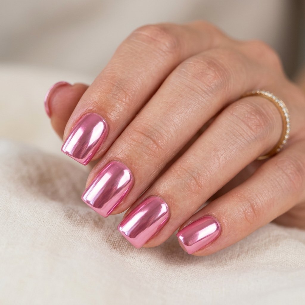 Pink Chrome Nail Ideas