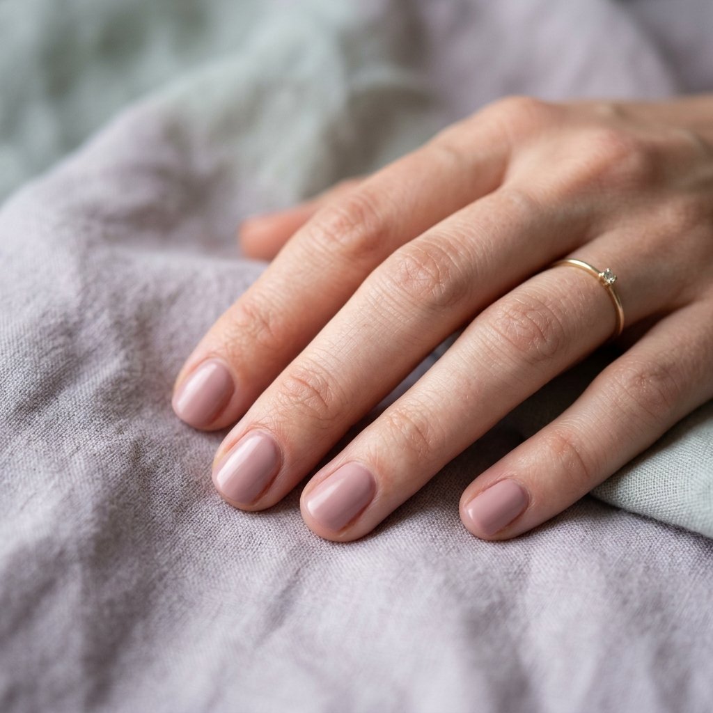 Muted Pink Short Nail Ideas