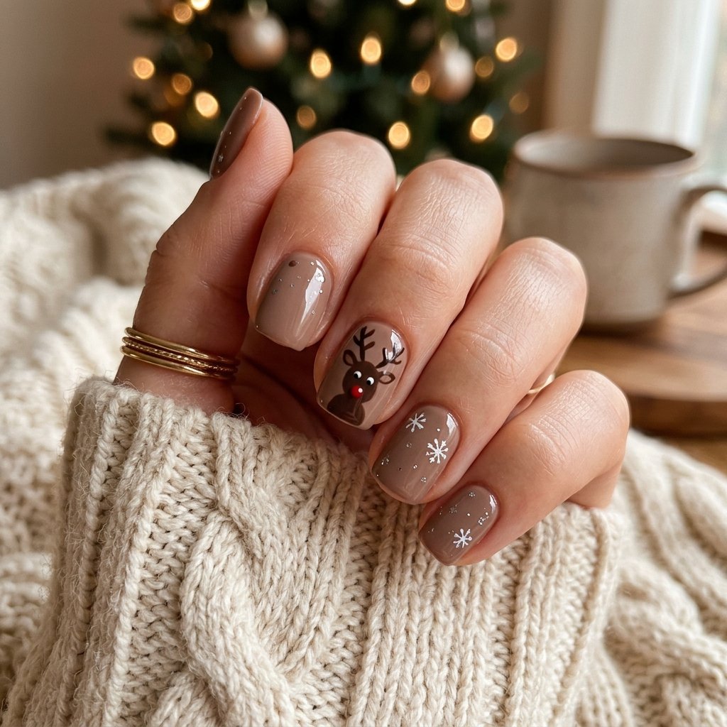 Reindeer Nail Art