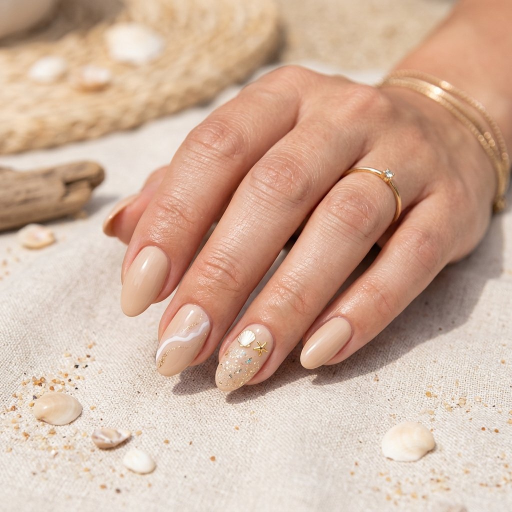 Sandy Beige Nail Ideas