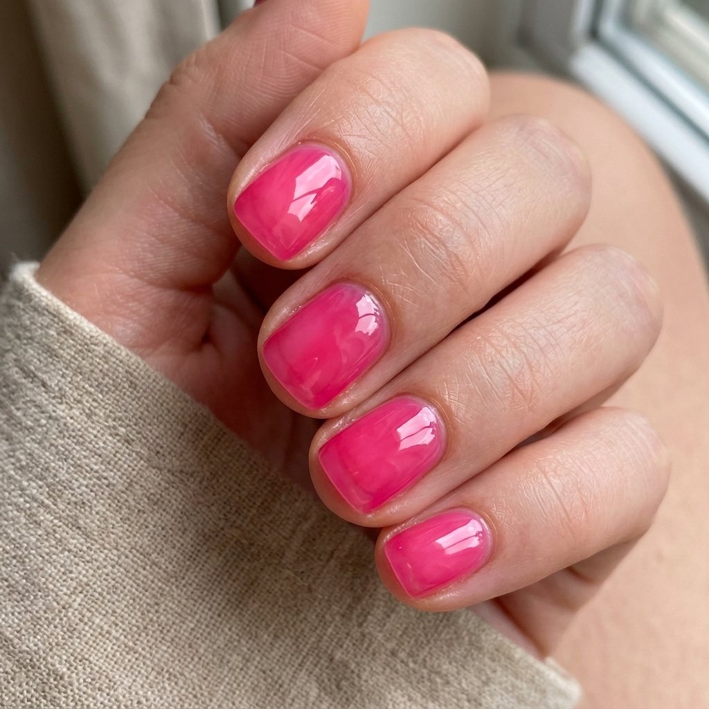 30 Minimalist & Bold Short Nails Art Ideas You'll Love 24 Jelly Glass Color Wash