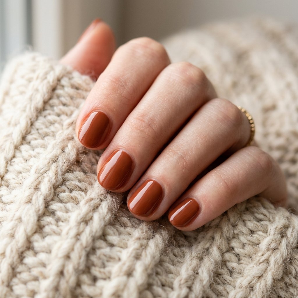 Round Shape Fall Nail Ideas