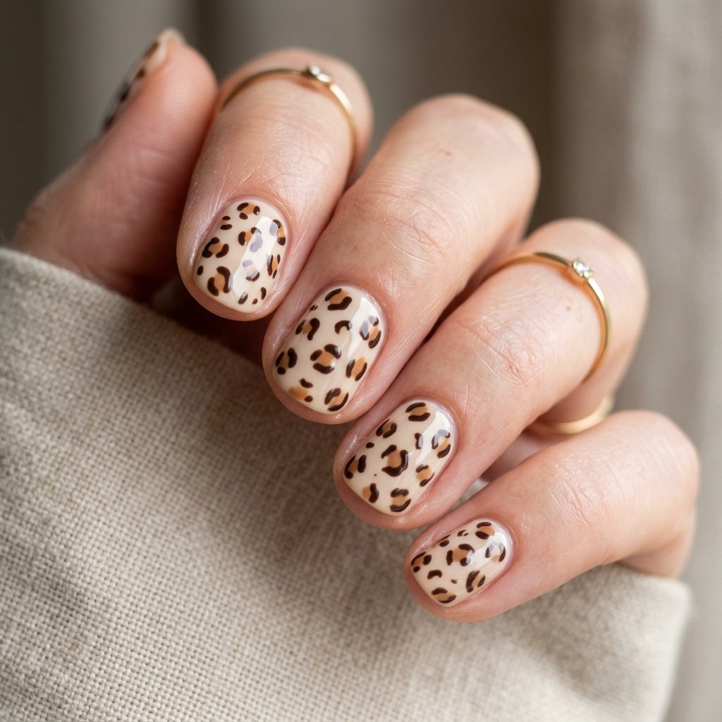 Animal Print Short Nail Styles
