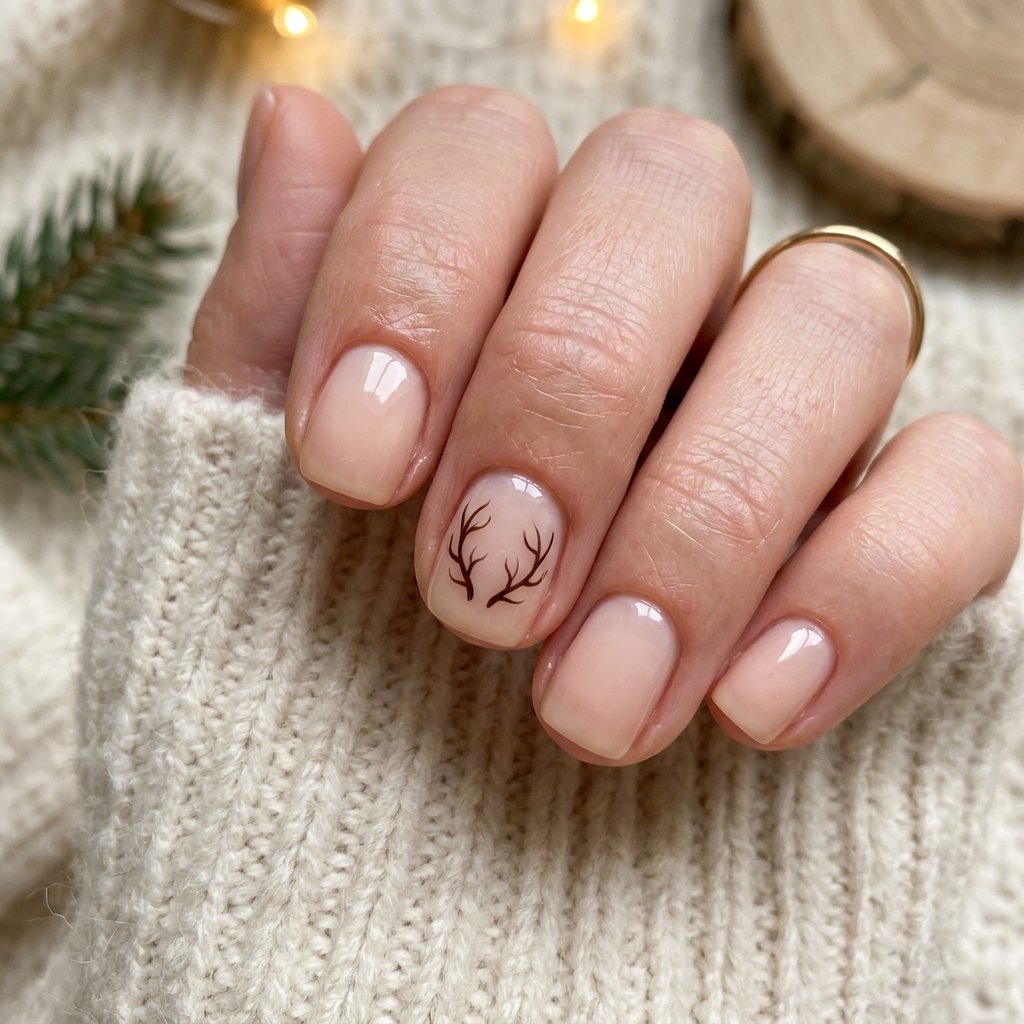 Minimalist Reindeer Silhouette Shapes