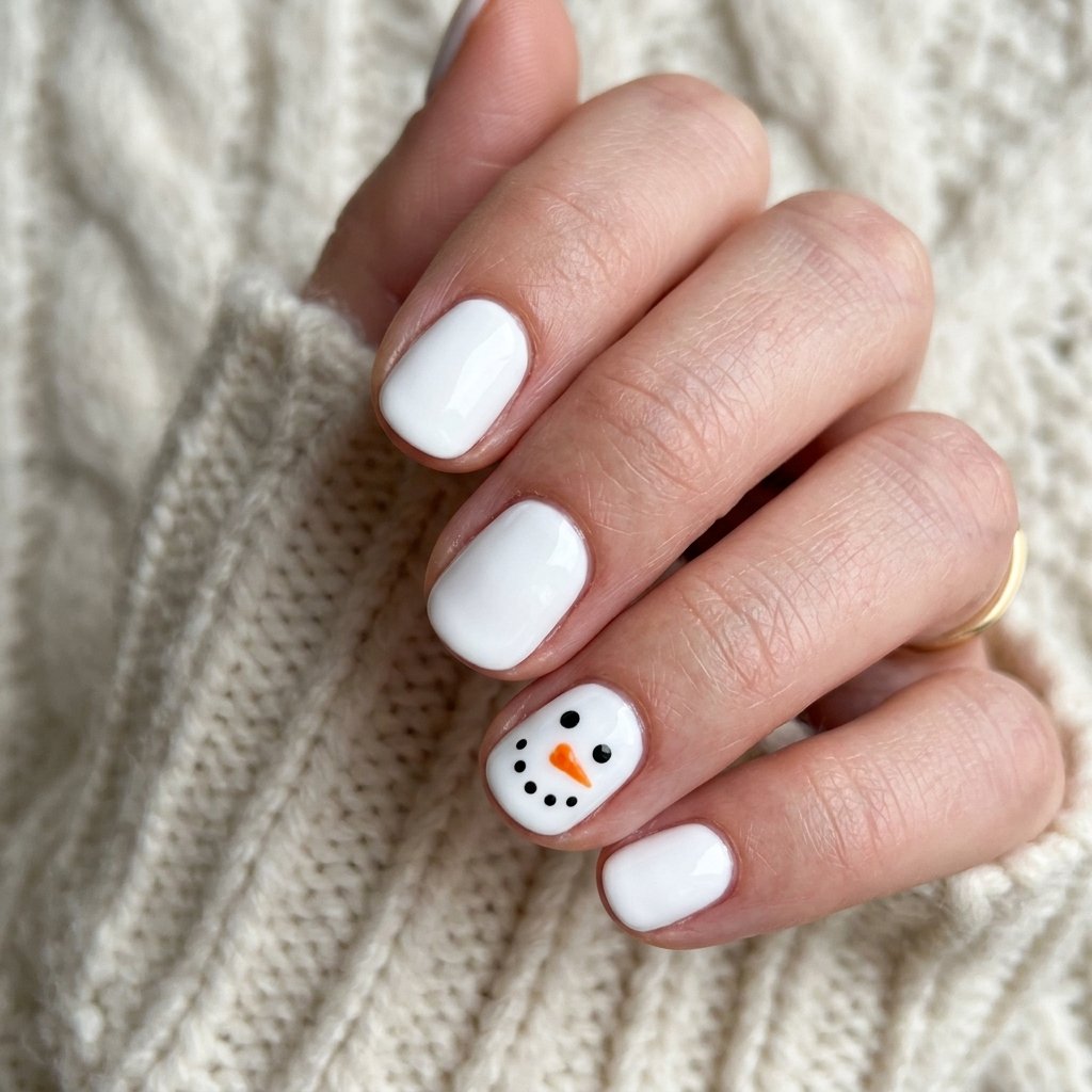Playful Snowman Face Motifs