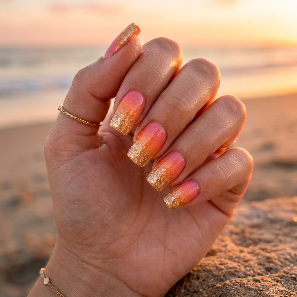 Sunset Ombre Nail Ideas