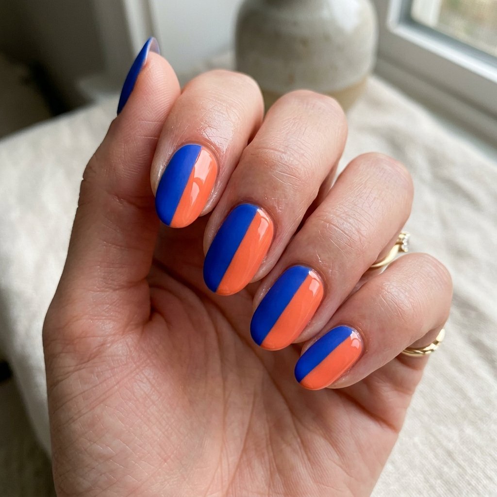 Graduation Nails Ideas: 29 Fresh Looks for Your Big Day 21 Two Tone Nail Ideas