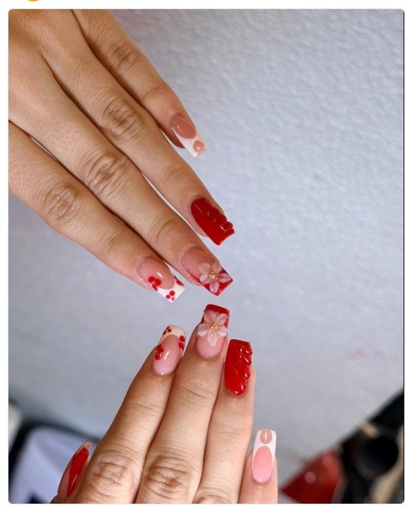 Classic Burgundy Almond Look