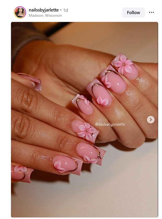 Coral Pink Summer Nail Ideas