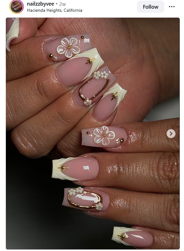 Glossy Nude Shades for Short Nails