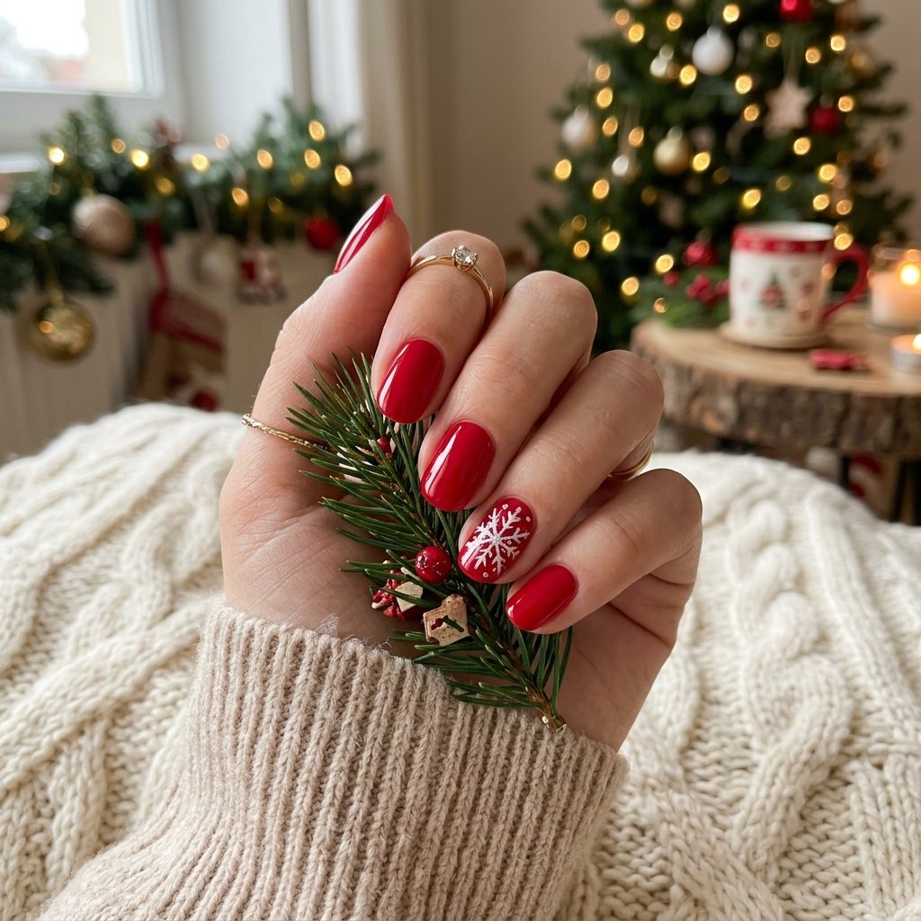 30 Stunning Christmas Nails Simple Ideas You Can Do at Home 1 christmas nails simple