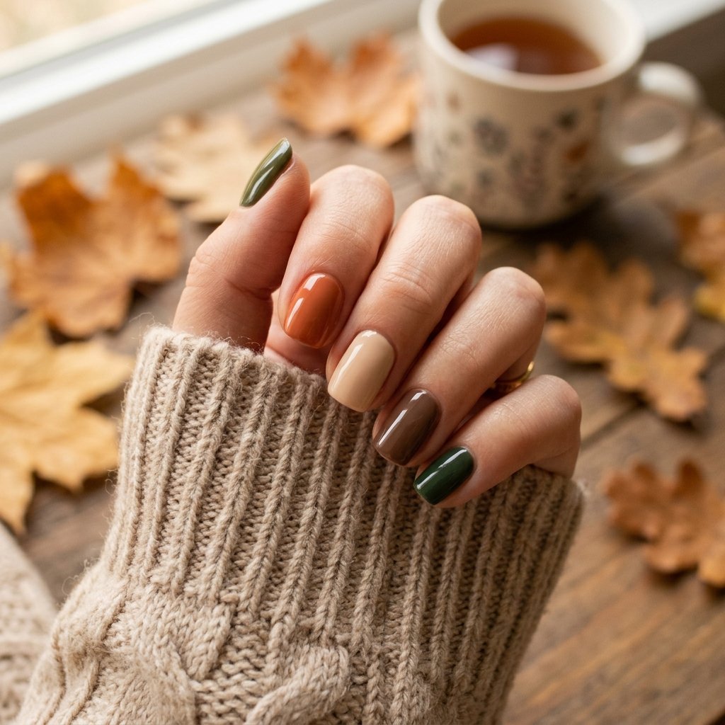 30 Fall Nails Simple Ideas: Cozy Autumn Inspiration 8 fall nails simple
