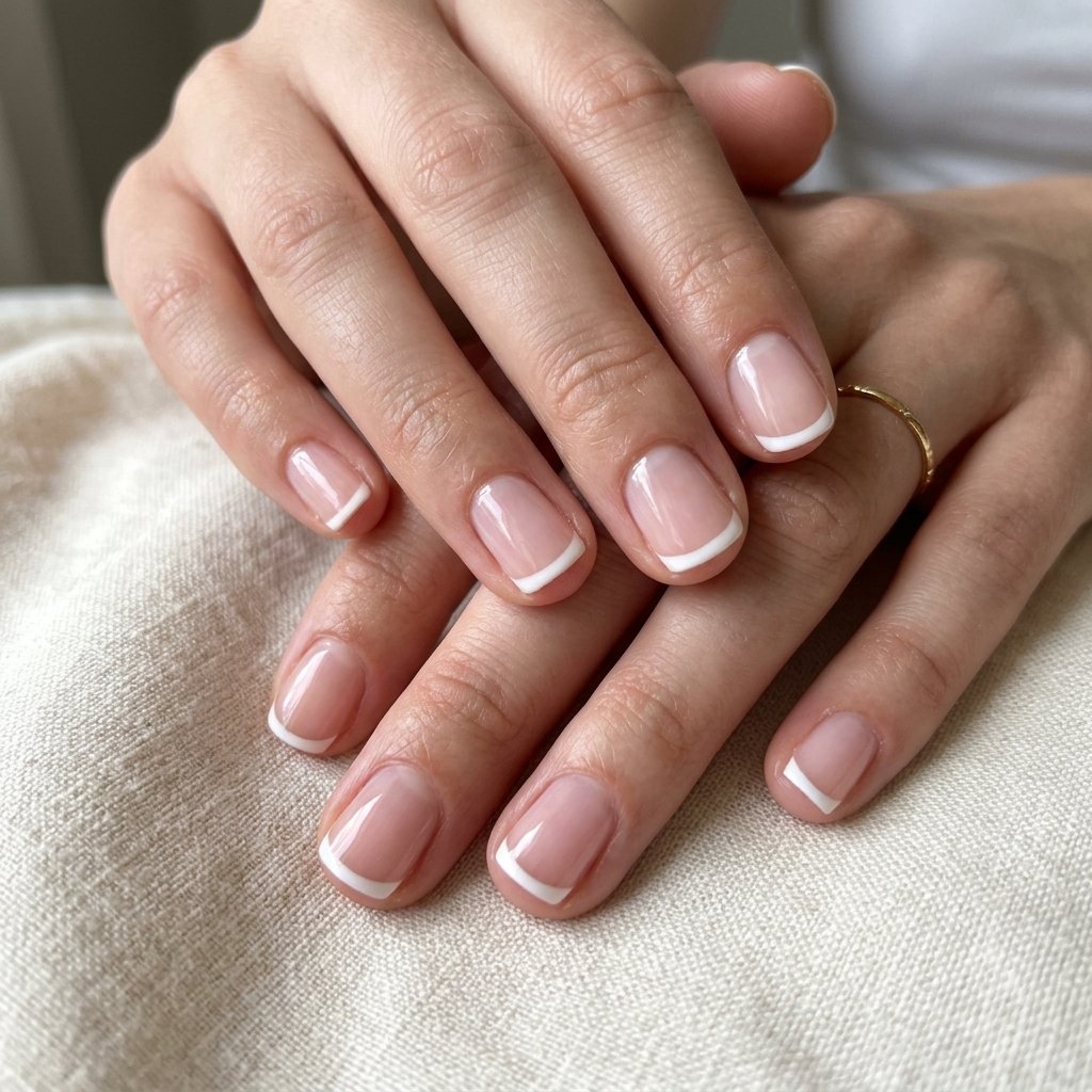 short nails french