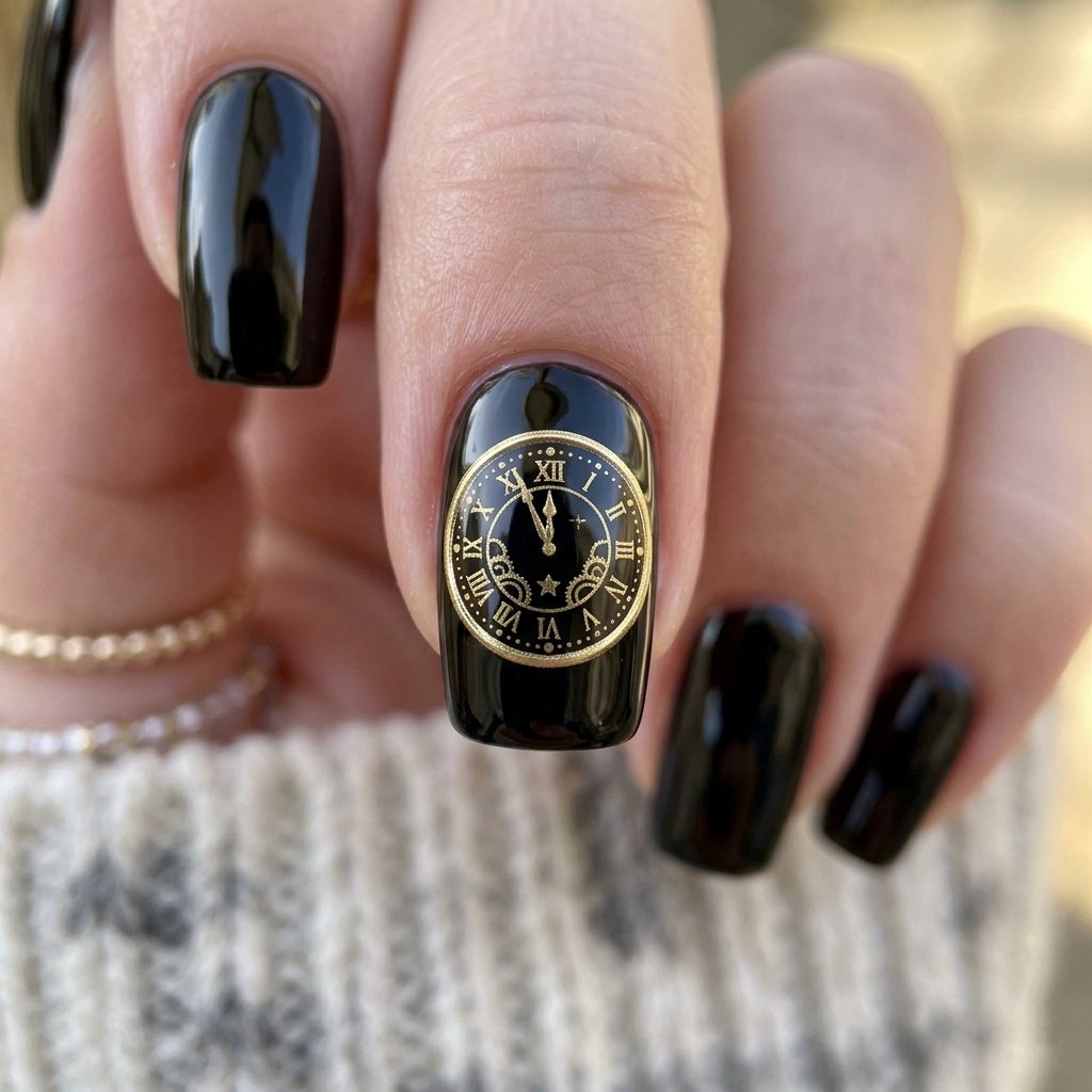 Clock Strikes Twelve Nail Ideas