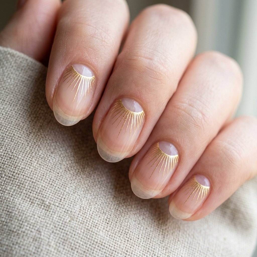 Golden Sunburst Half Moons
