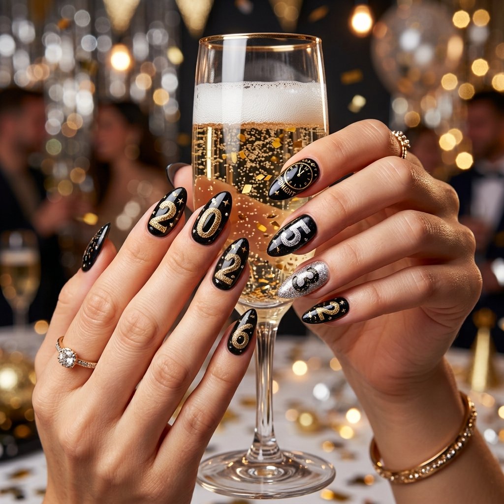 Countdown Numbers Nail Ideas