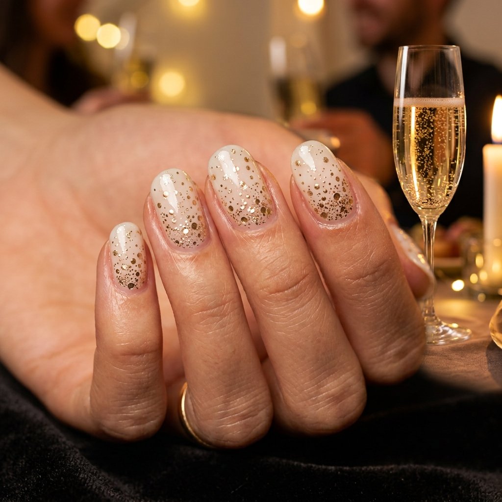Champagne Bubble Nail Ideas