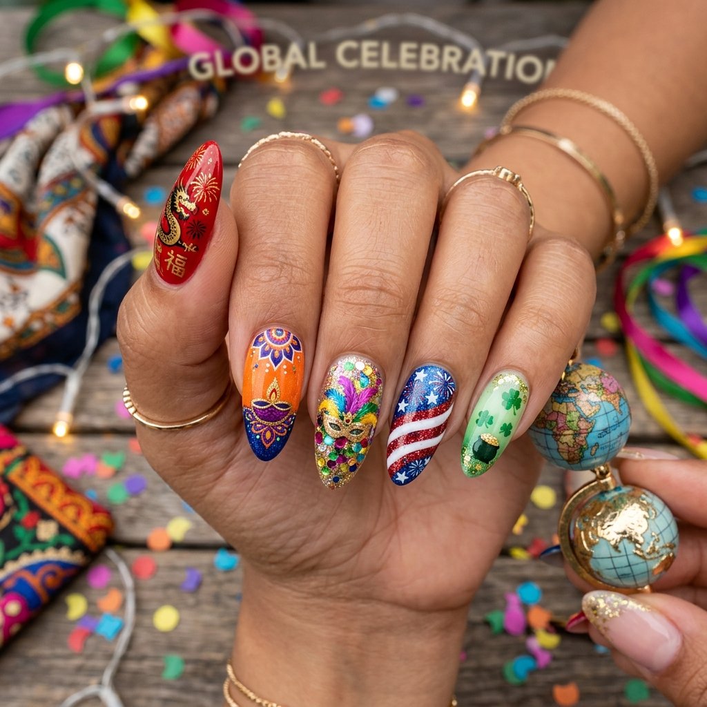Global Celebration Nail Ideas