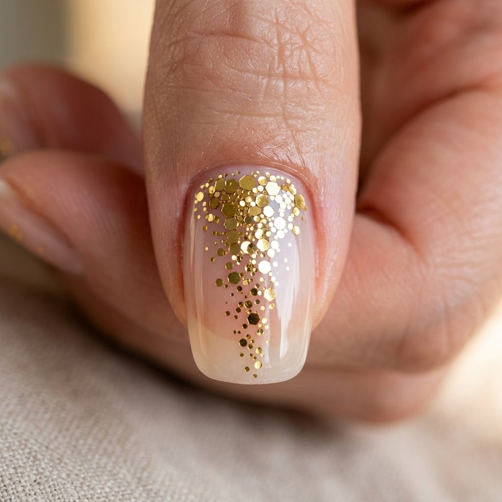 Golden Confetti Burst Accent