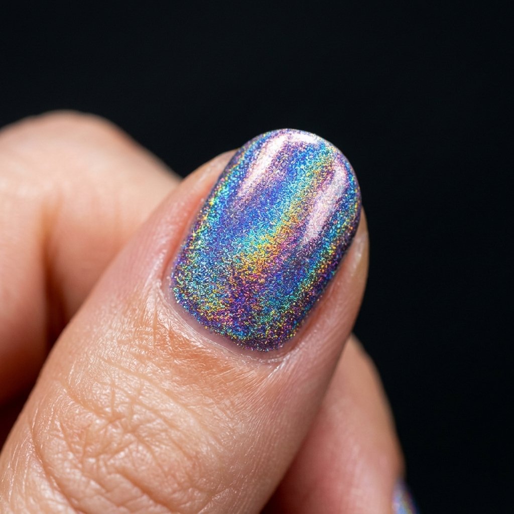 Holographic New Year Nail Ideas