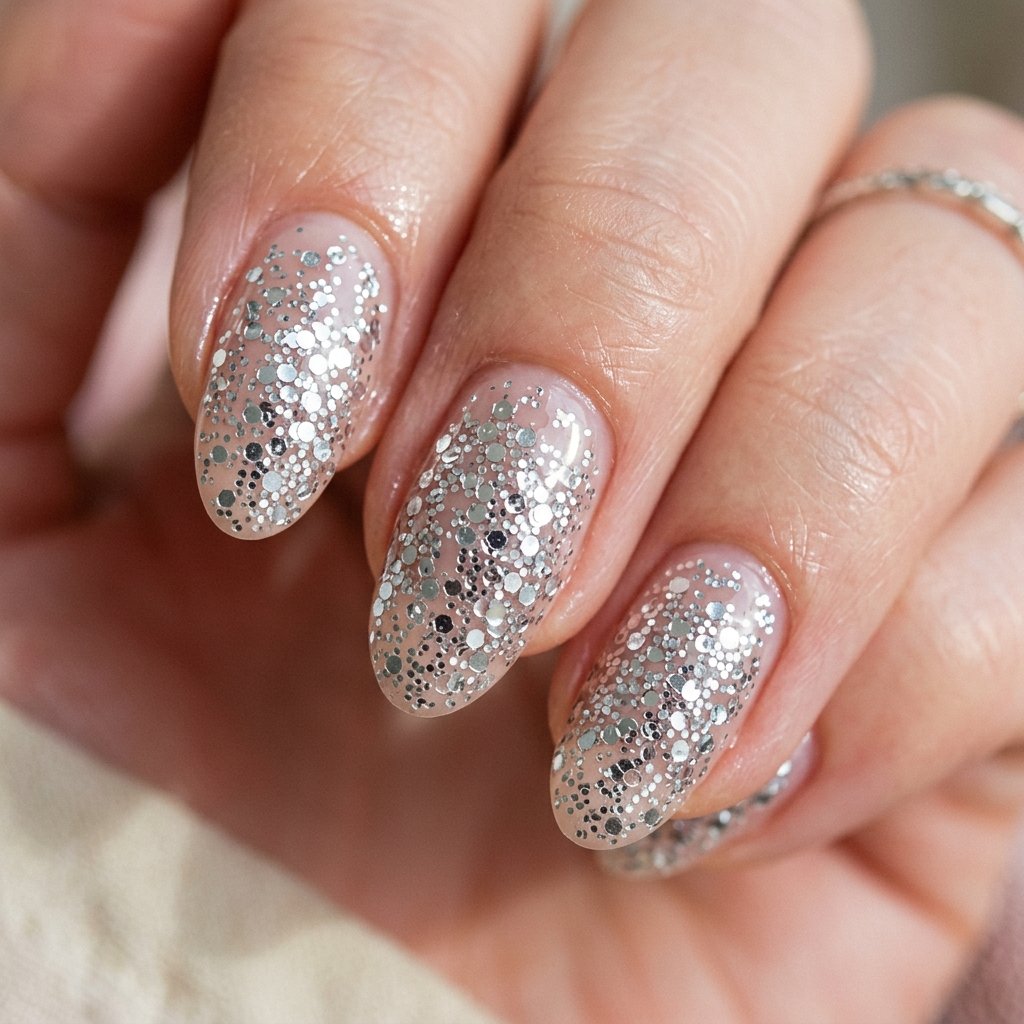 Silver Sequin Nail Ideas