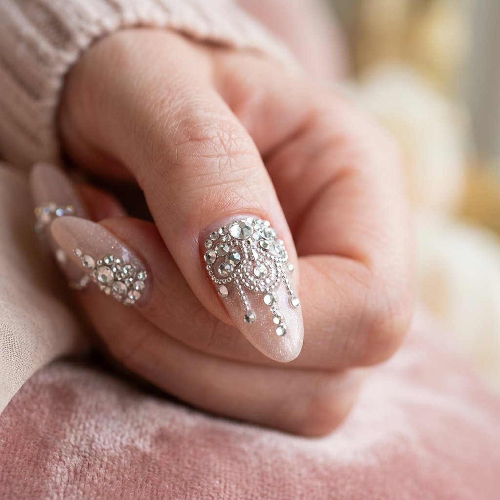 Chandelier Sparkle Nail Ideas