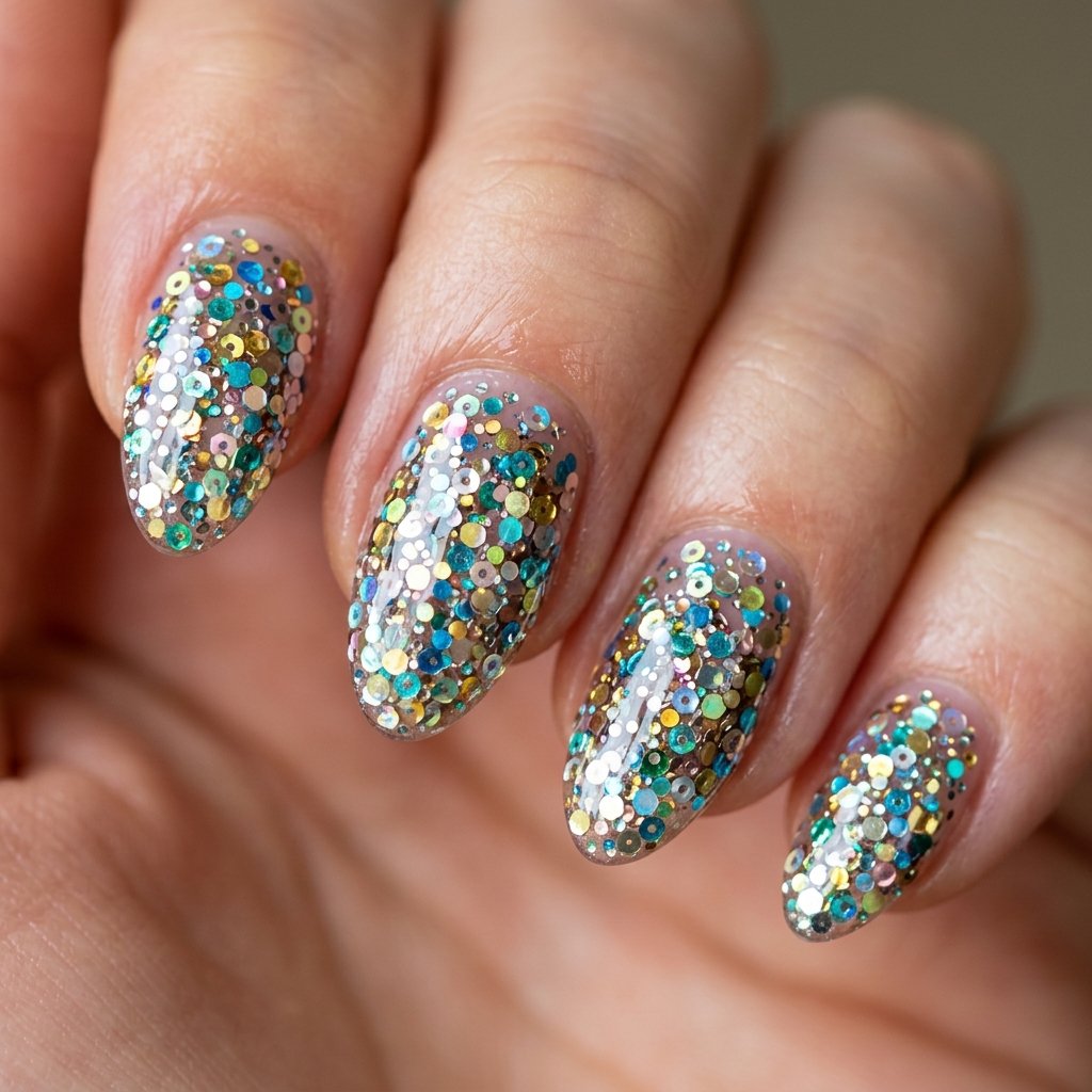 Sequin Sparkle Nail Ideas
