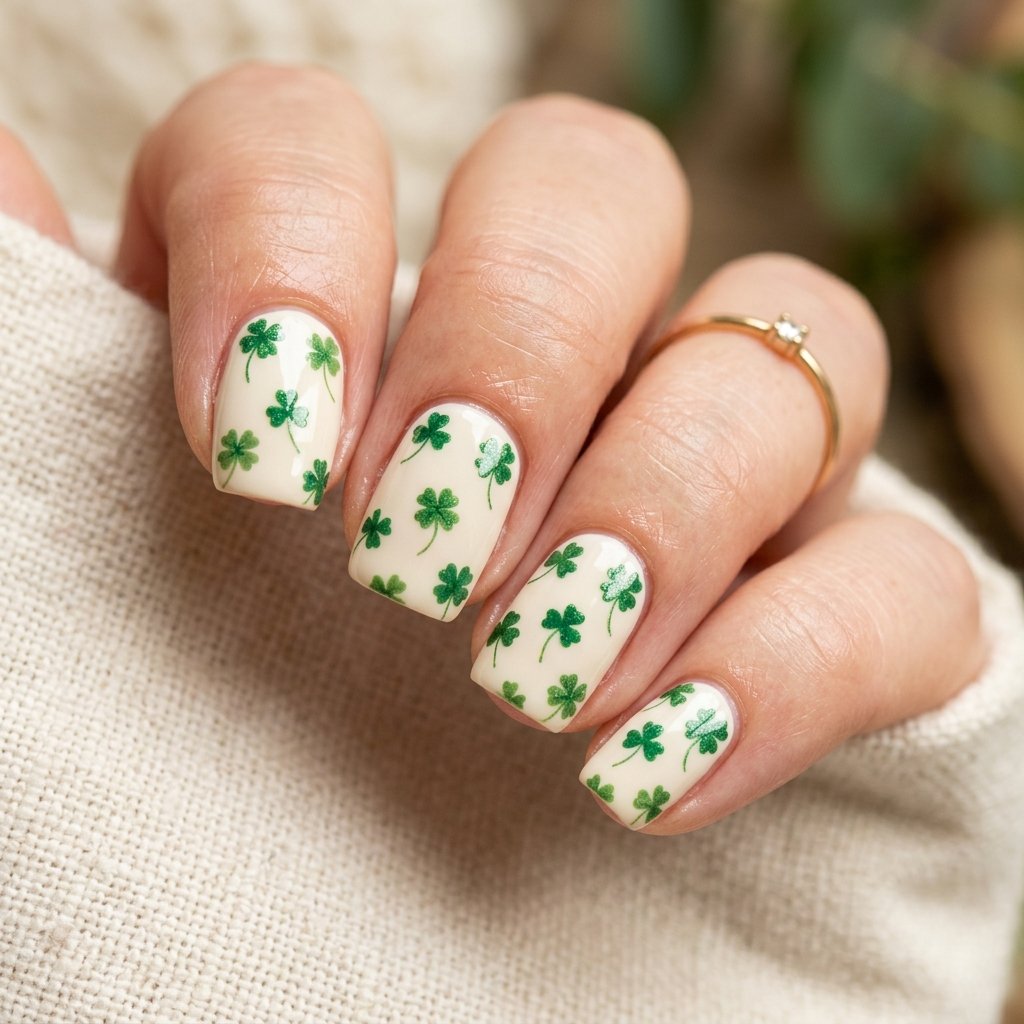 Four-Leaf Clover Nail Ideas