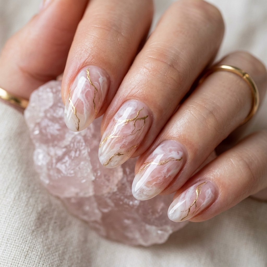 Translucent Quartz with Gold Veins
