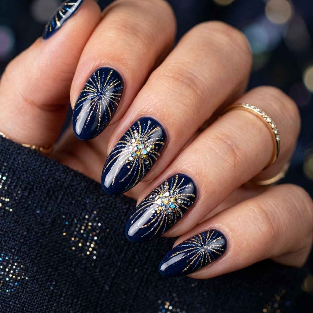 Firework Nail Art Ideas
