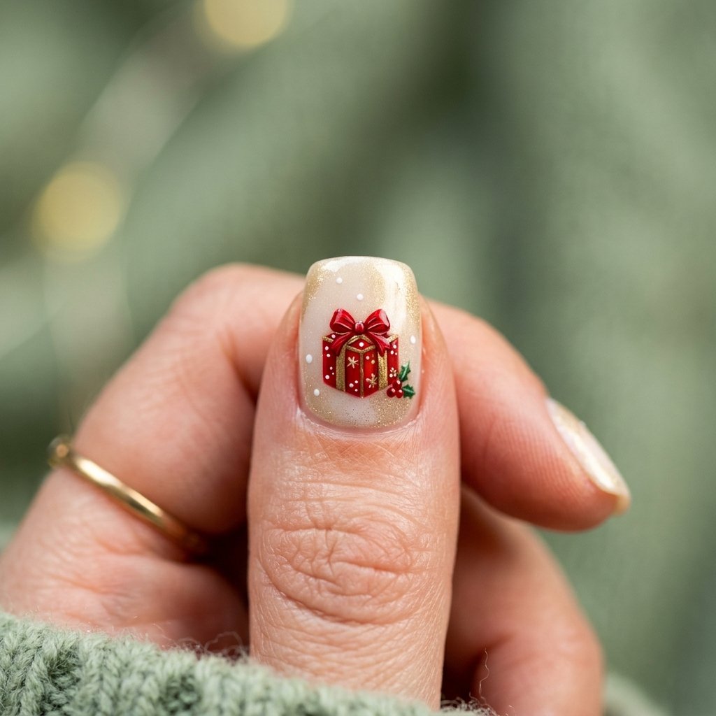 Gift Wrapped Nail Ideas