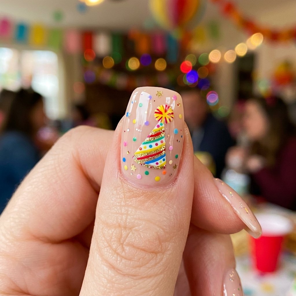 Party Hat Nail Ideas
