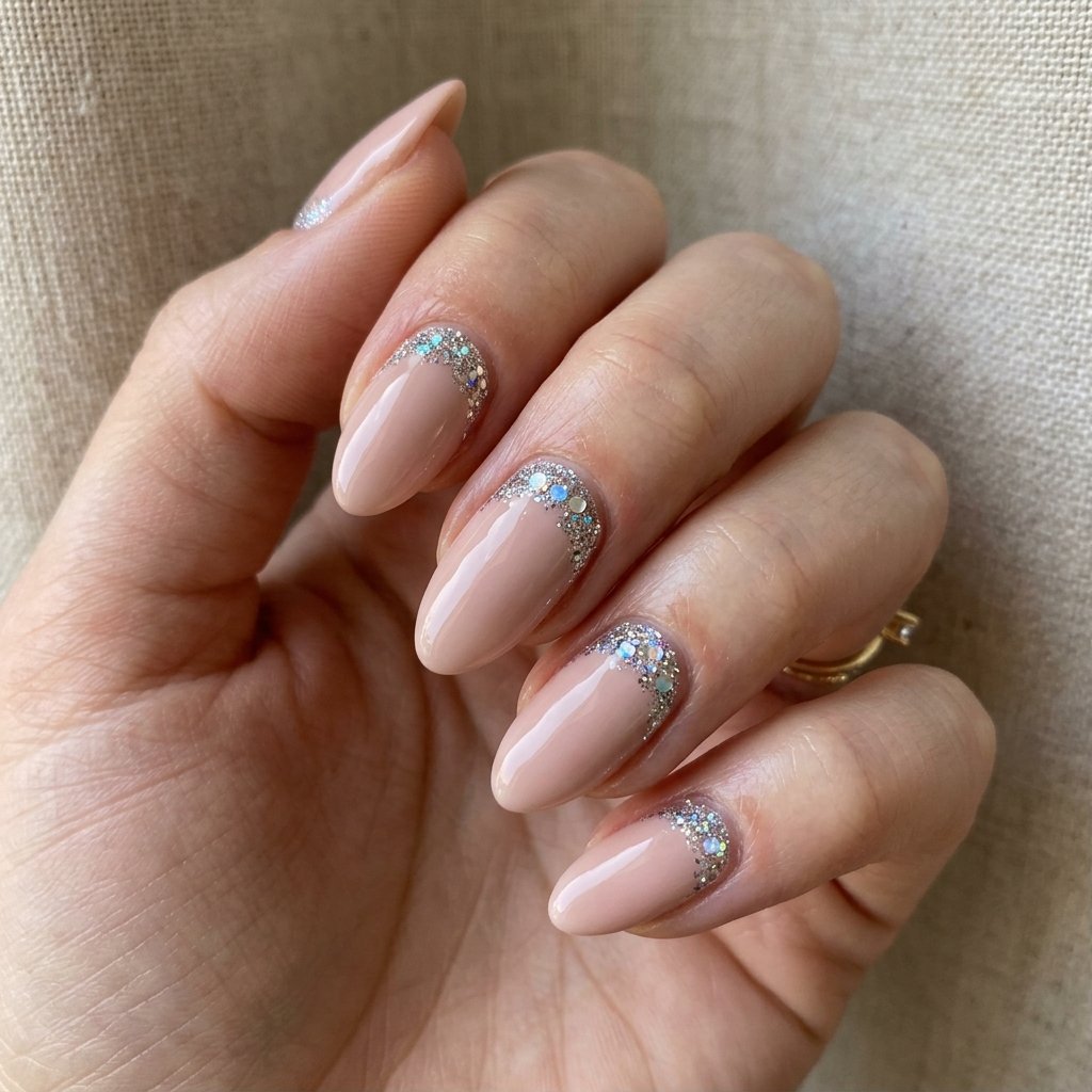 Glitter Cuff Nail Ideas