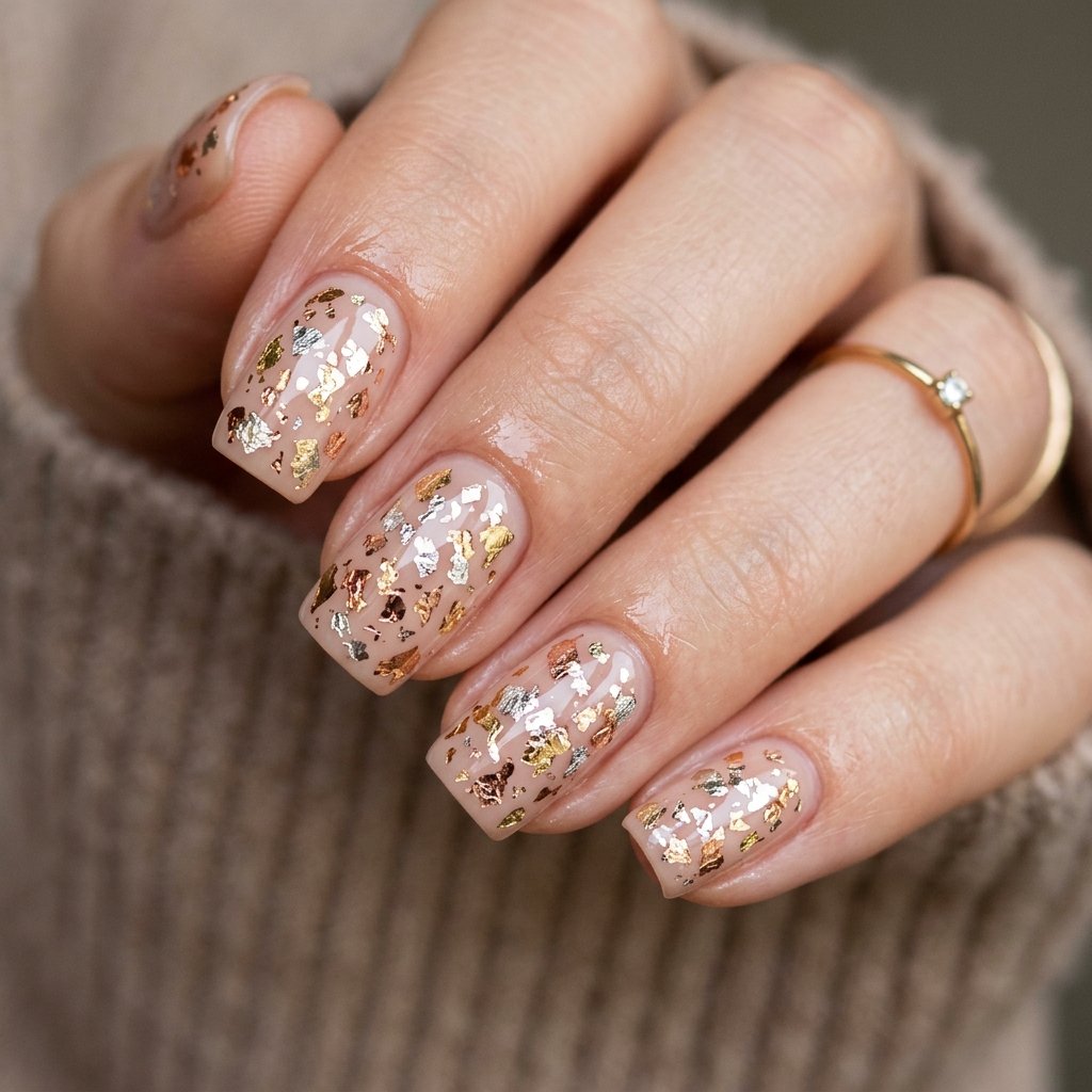 Foil Flake Nail Ideas