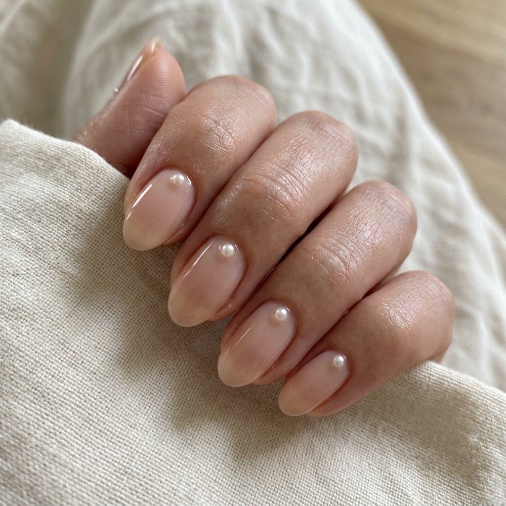 Pearl Accent Nail Ideas