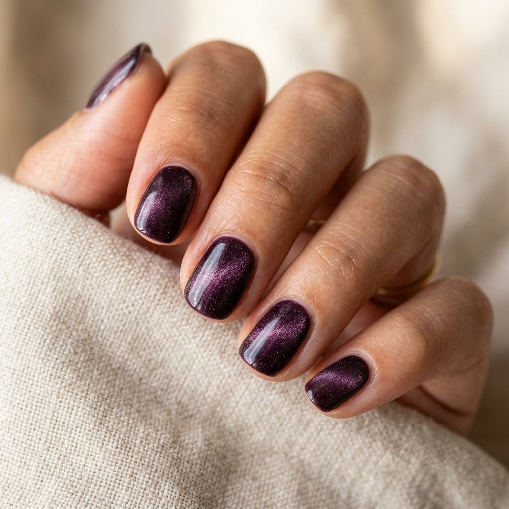 Deep Plum Velvet Shimmer