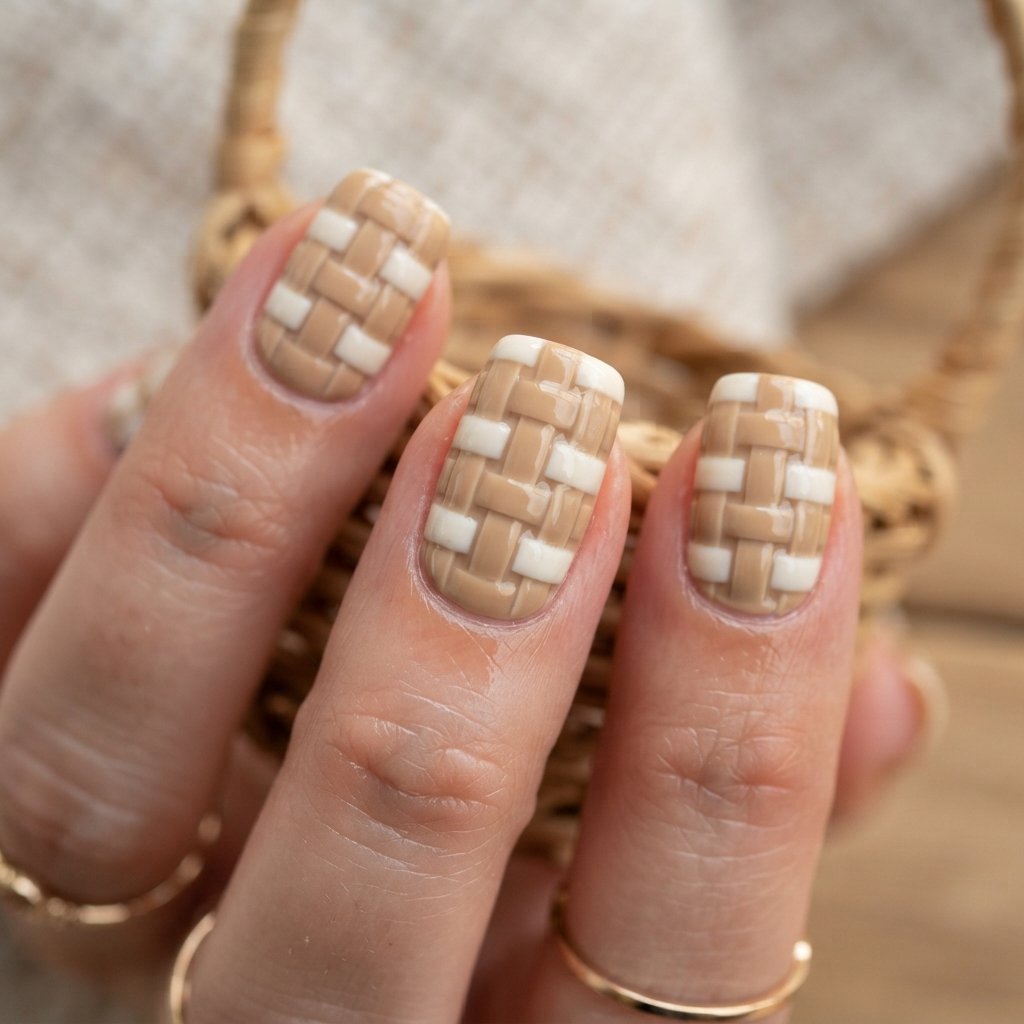 Basket Weave Nail Art