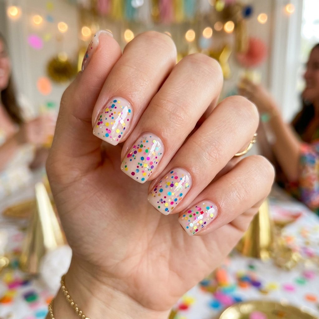 Confetti Nail Ideas