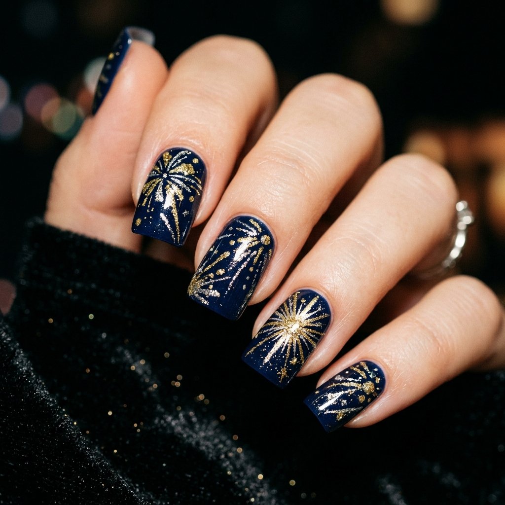Firework Nail Ideas