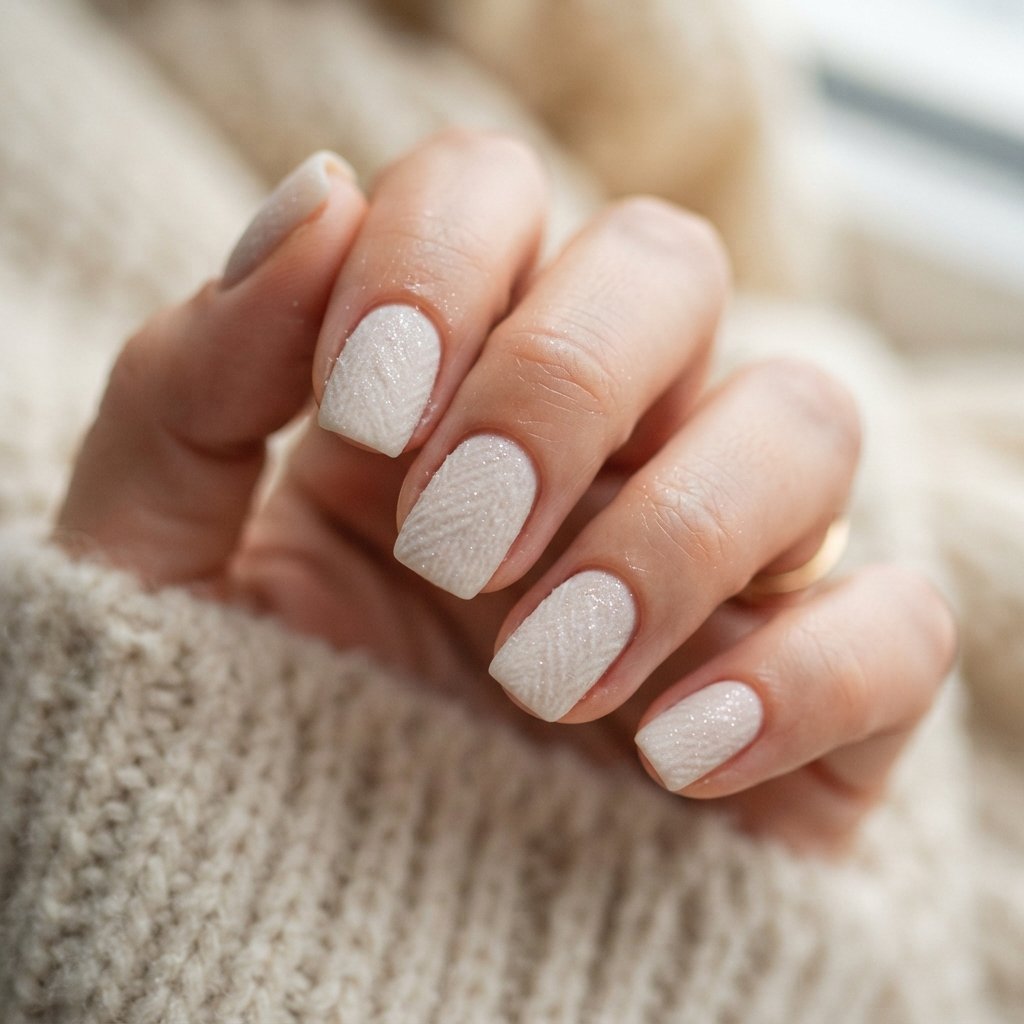 Frosted Wool Nail Art