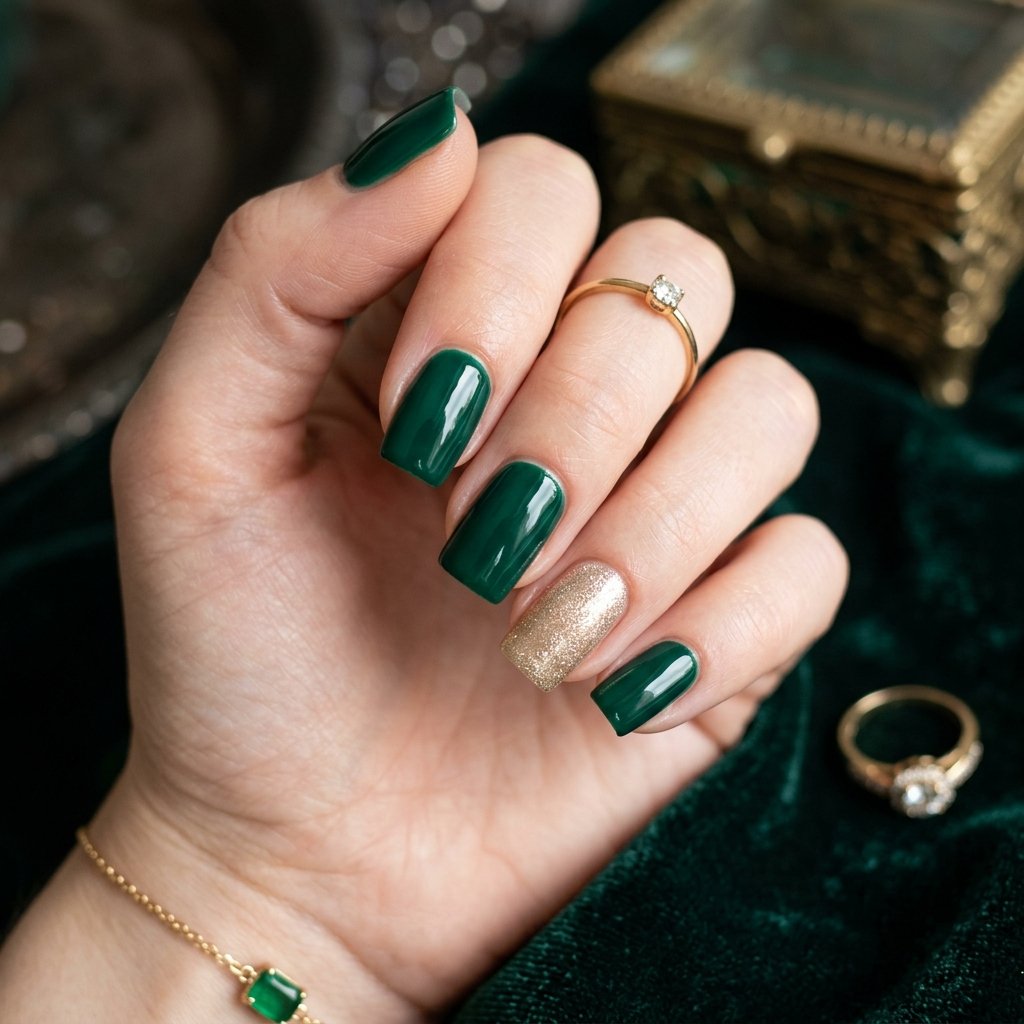 Emerald Green Nail Ideas