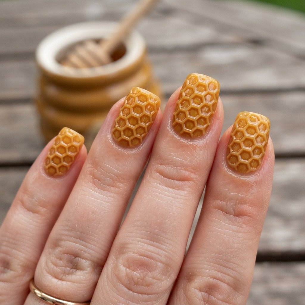 Honeycomb Knit Nail Art