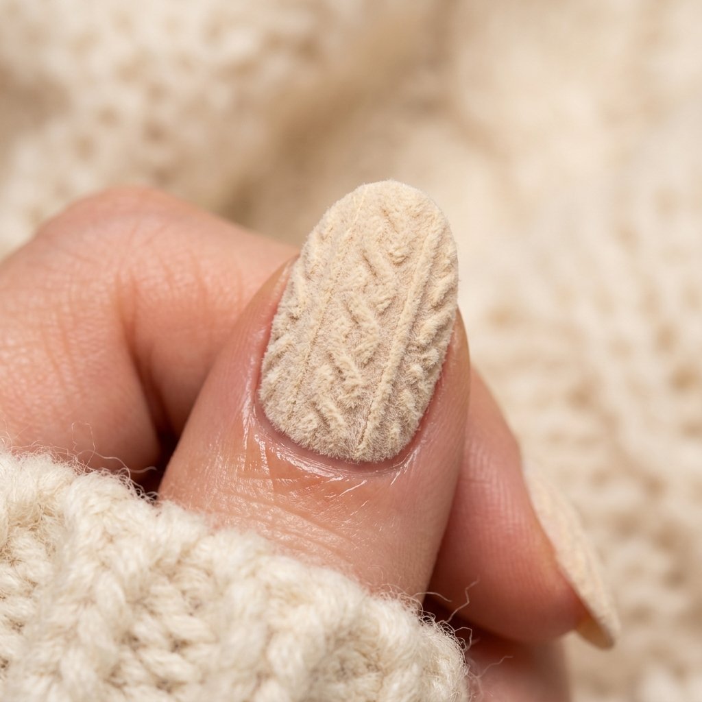 Fuzzy Sweater Nail Ideas
